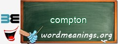 WordMeaning blackboard for compton